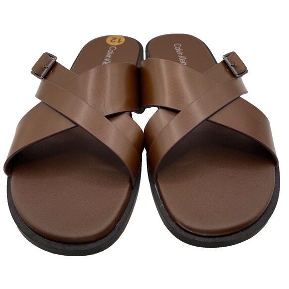 Men\'s Calvin Klein Brown Sandals/Slides Size 12 main image 5